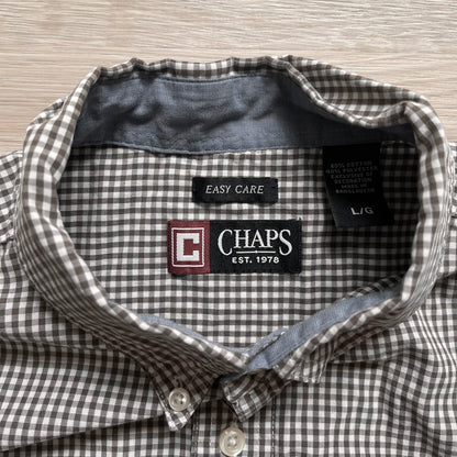 Brown Gingham Button Up