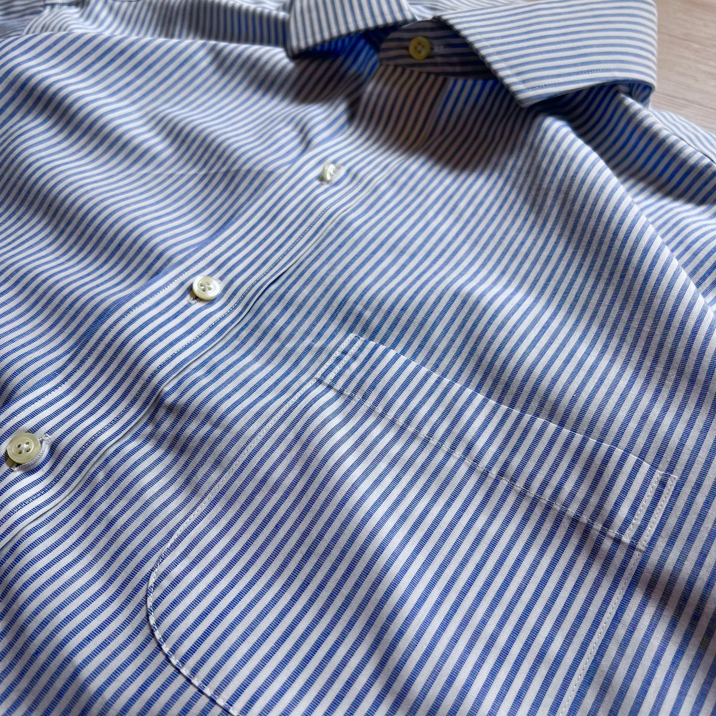 Blue Pinstripe Button Up