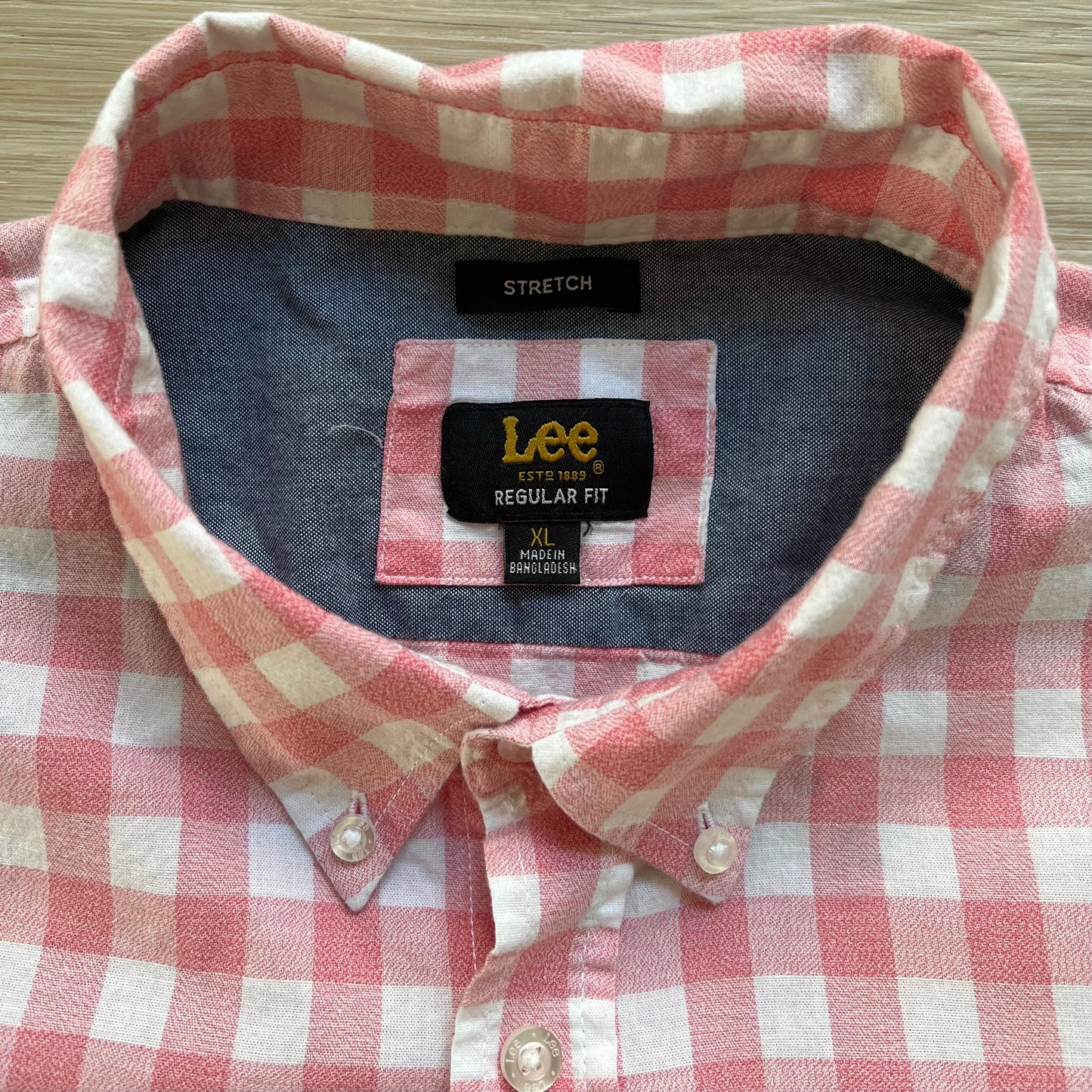 Pink Gingham Button Up