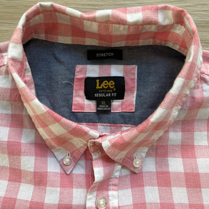 Pink Gingham Button Up