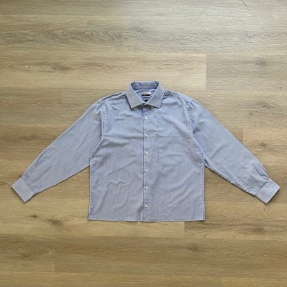 Blue Pinstripe Button Up