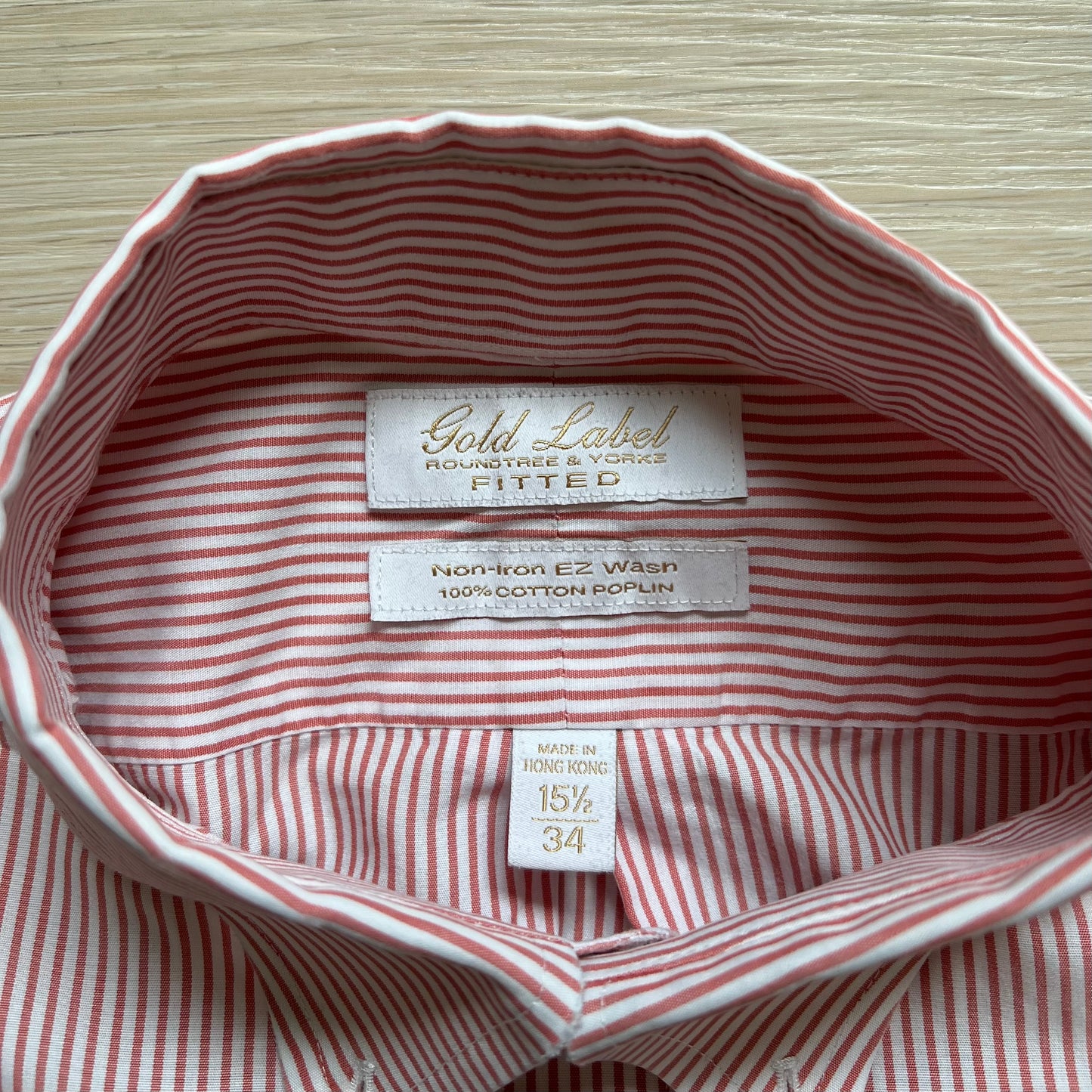 Red Pin Stripe Button Up