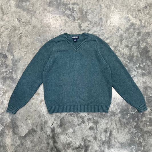 Green V-Neck Sweater