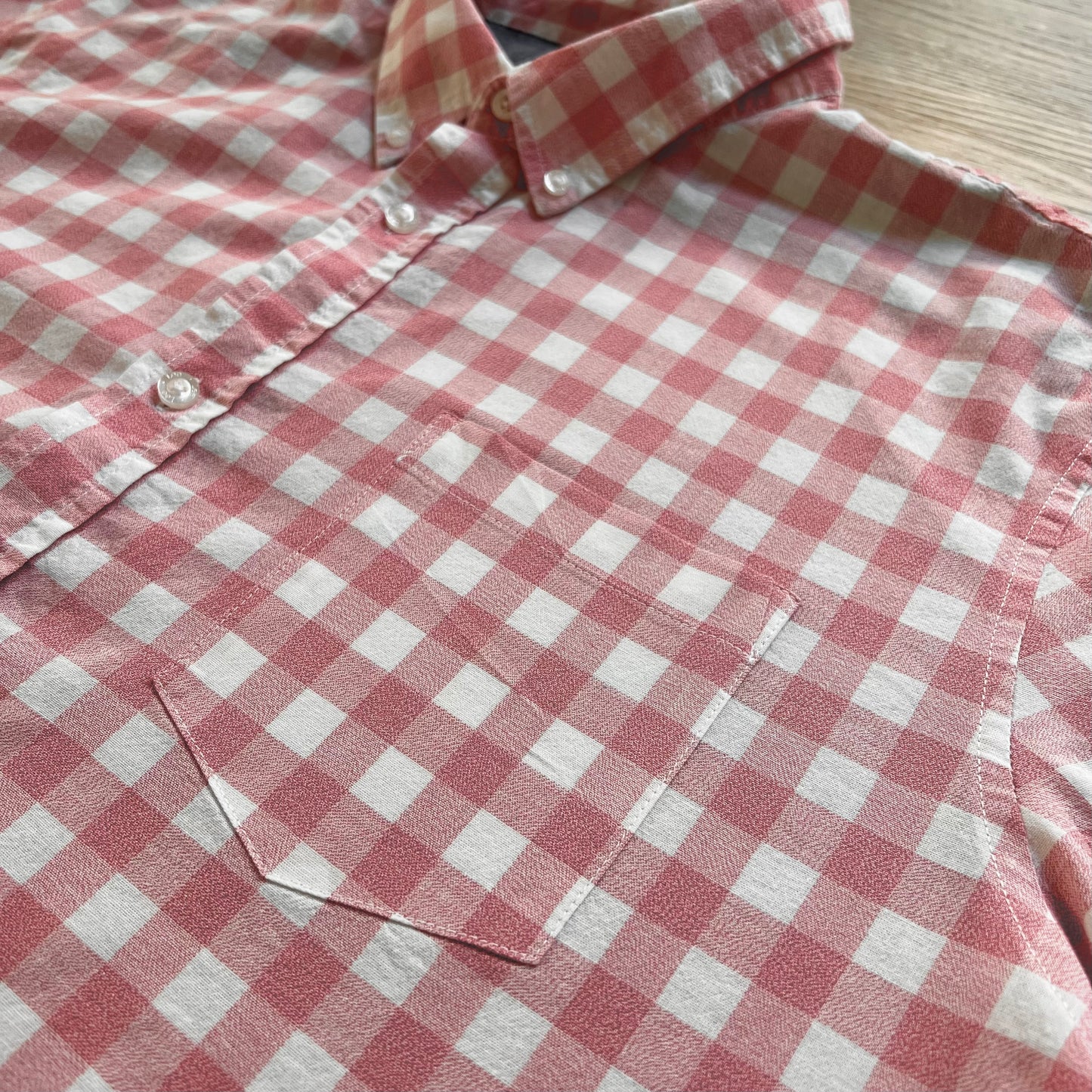 Pink Gingham Button Up