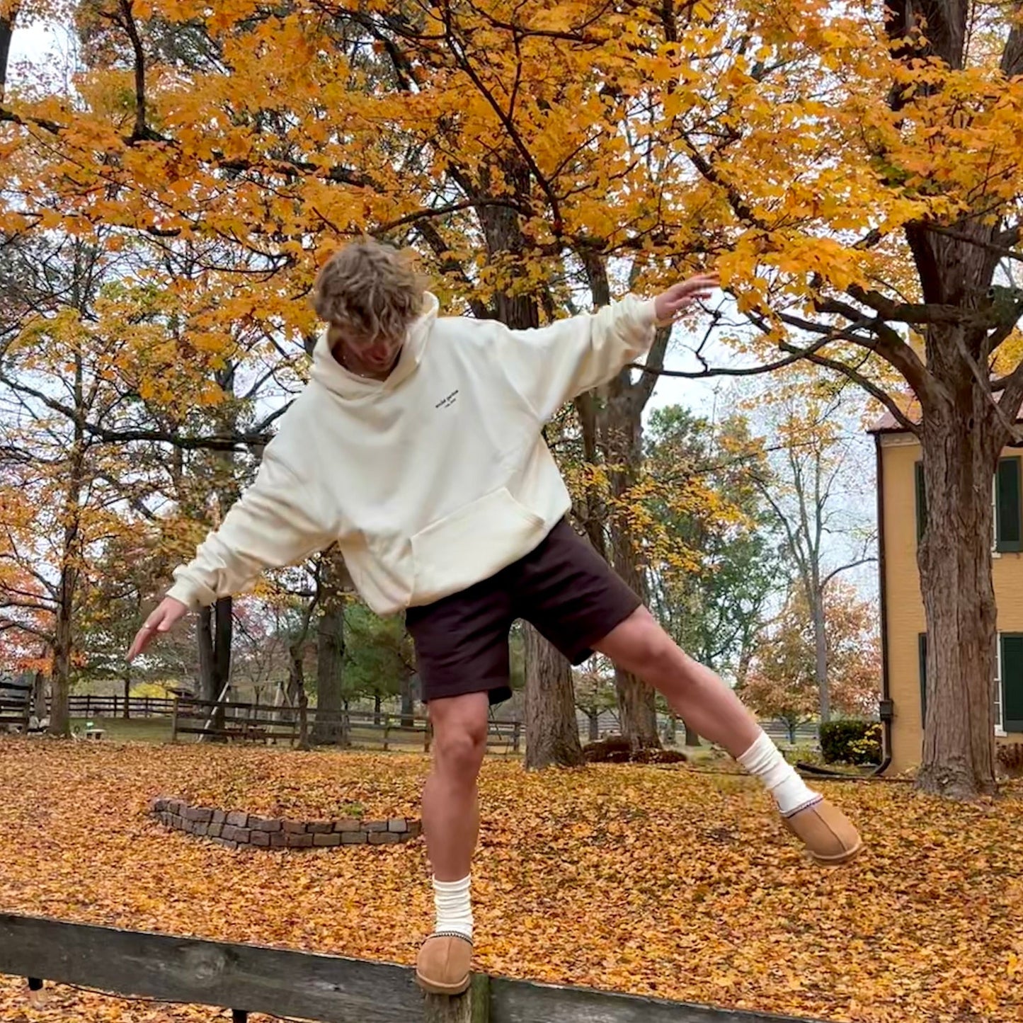 Cream Oversized Hoodie