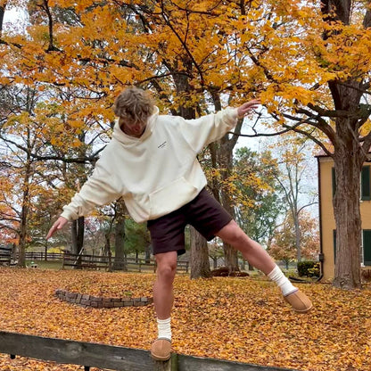 Cream Oversized Hoodie
