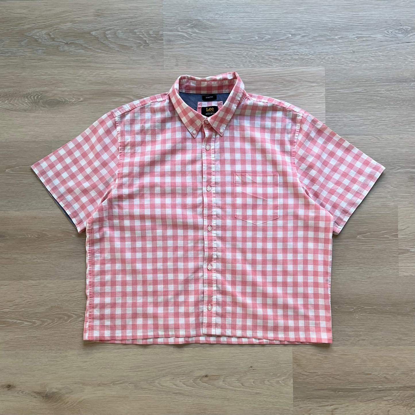 Pink Gingham Button Up