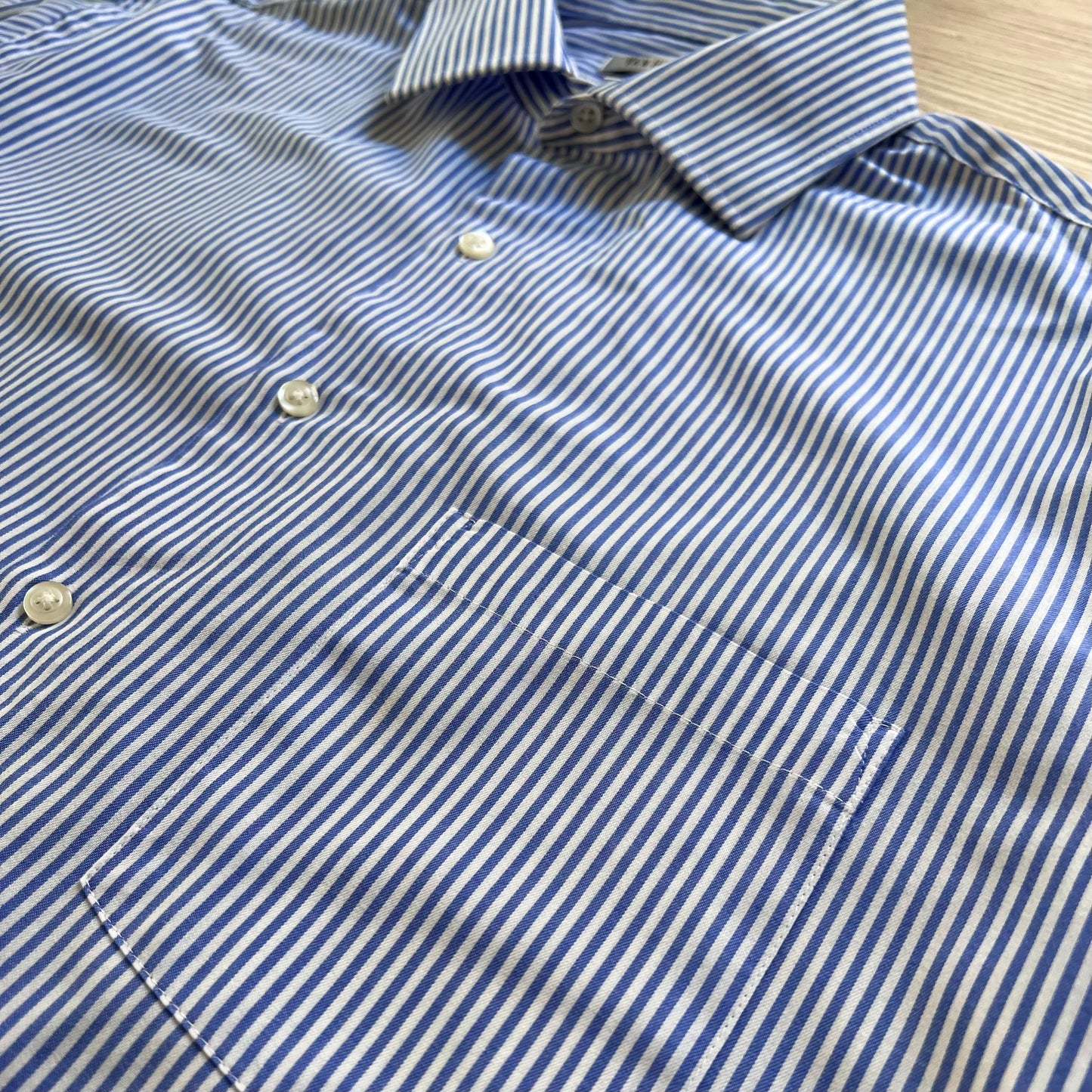 Blue Pinstripe Button Up