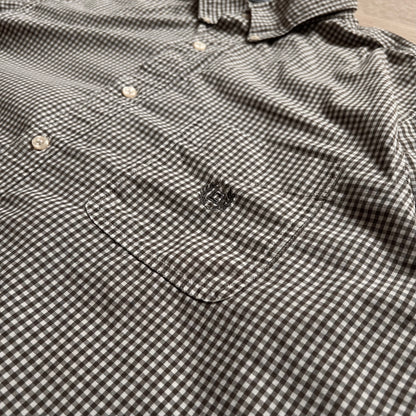 Brown Gingham Button Up